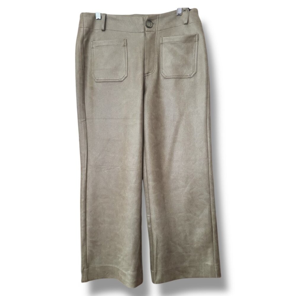 APNY Vegan Leather Crop Pant NWT